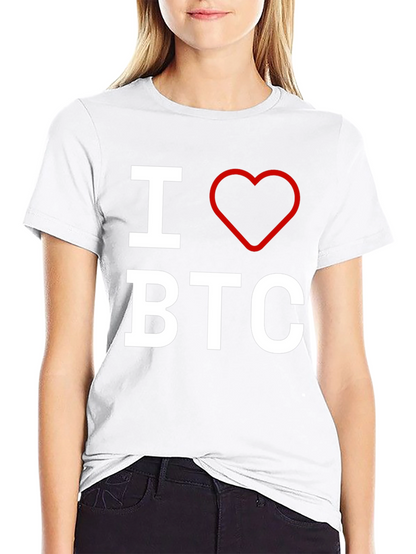 I Love BTC T-Shirt - Bitcoin Enthusiast Apparel
