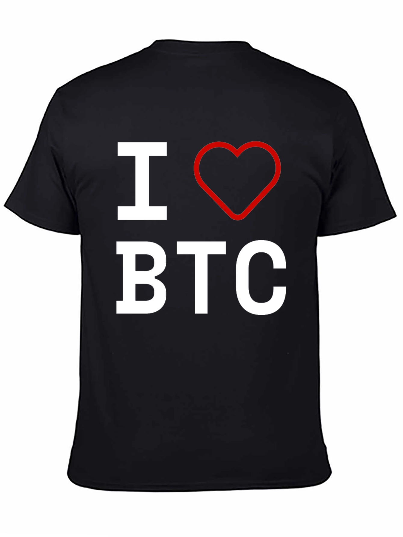 I Love BTC T-Shirt - Bitcoin Enthusiast Apparel