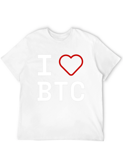 I Love BTC T-Shirt - Bitcoin Enthusiast Apparel