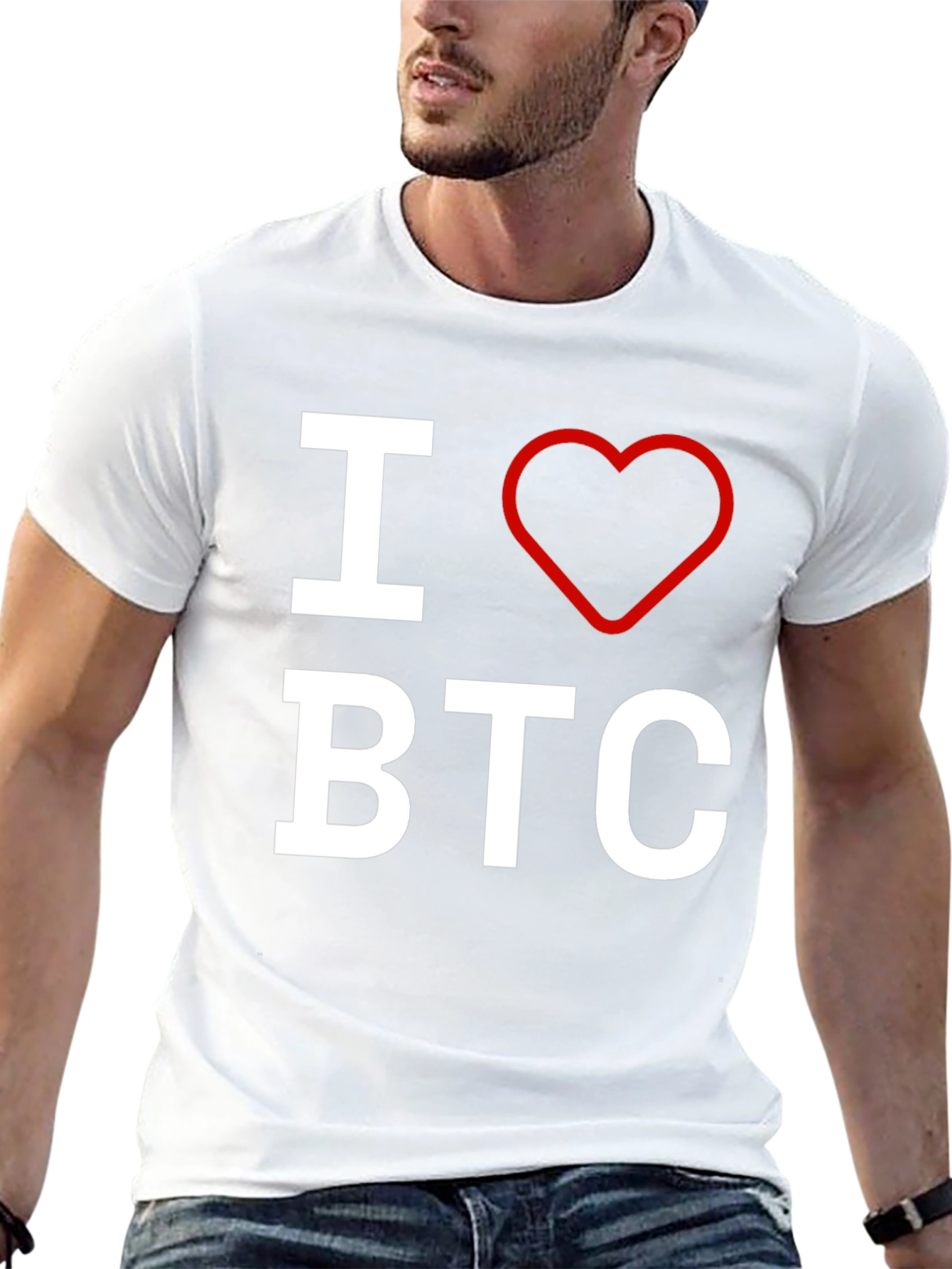 I Love BTC T-Shirt - Bitcoin Enthusiast Apparel