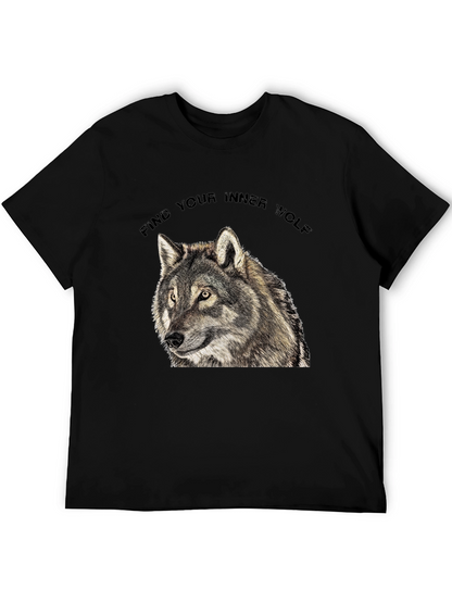 Inner Wolf T-Shirt - Black Wolf Graphic Tee