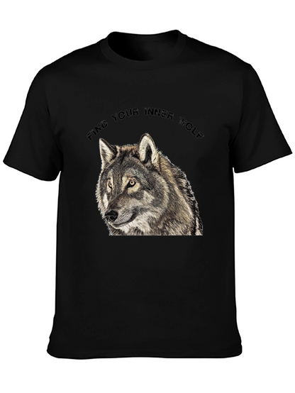 Inner Wolf T-Shirt - Black Wolf Graphic Tee