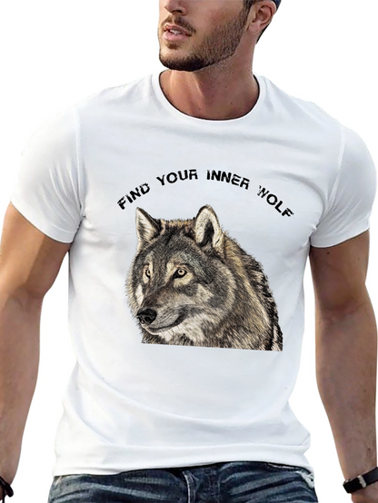Inner Wolf T-Shirt - Black Wolf Graphic Tee