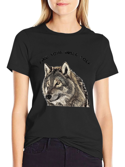 Inner Wolf T-Shirt - Black Wolf Graphic Tee