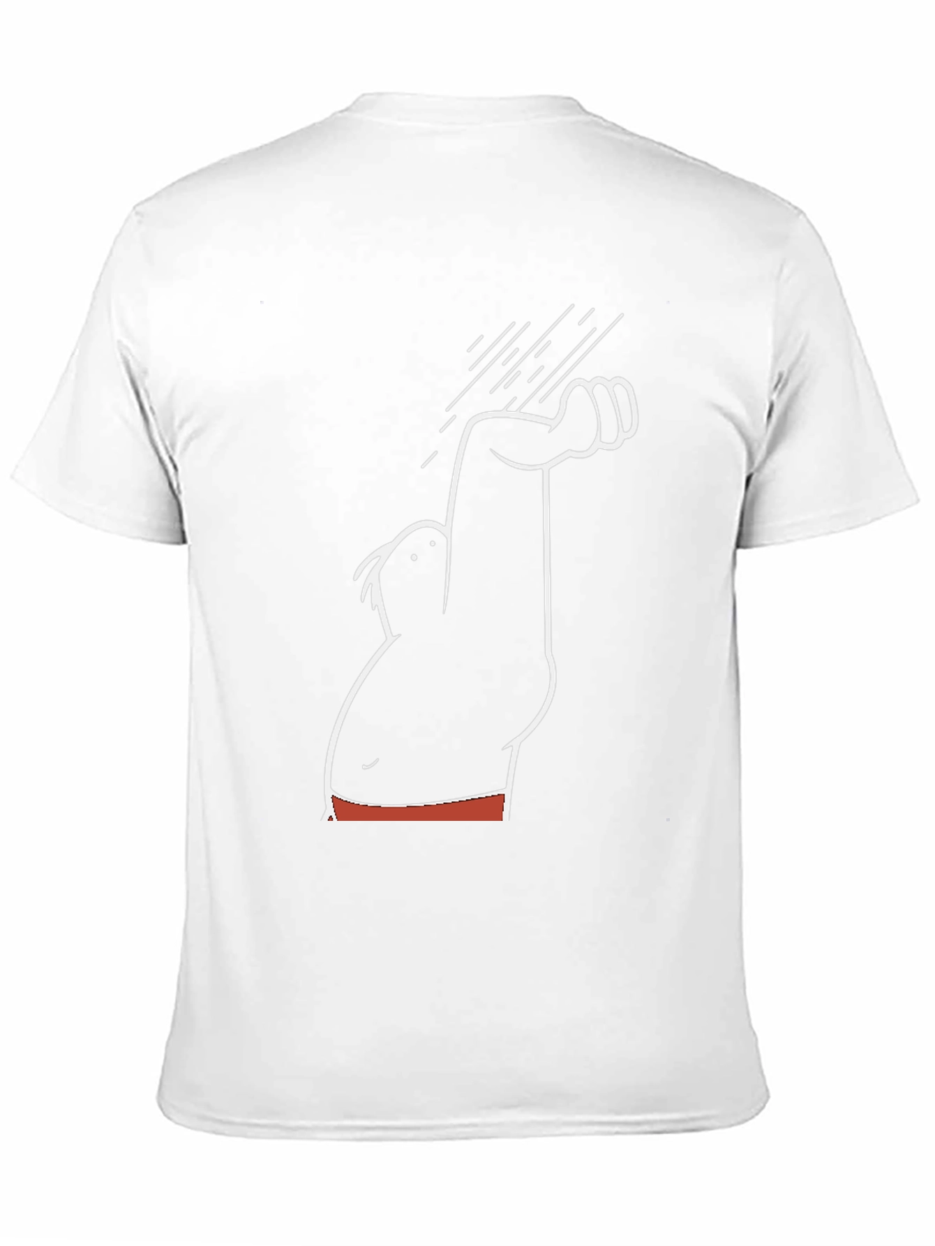 Humorous Cartoon Character Graphic Tee - Black