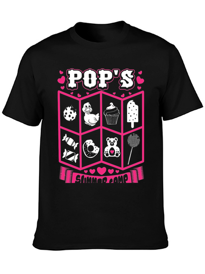 Pops Summer Camp Black T-Shirt