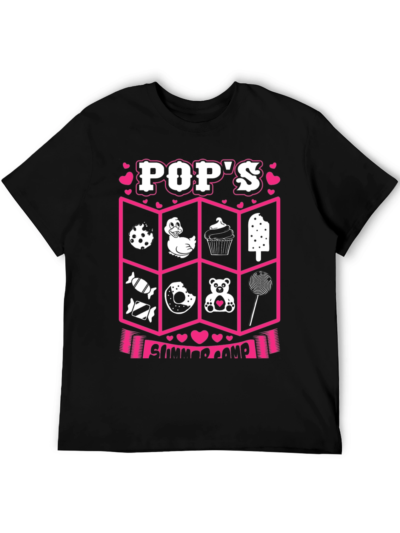 Pops Summer Camp Black T-Shirt