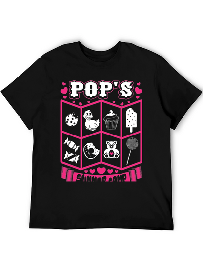 Pops Summer Camp Black T-Shirt