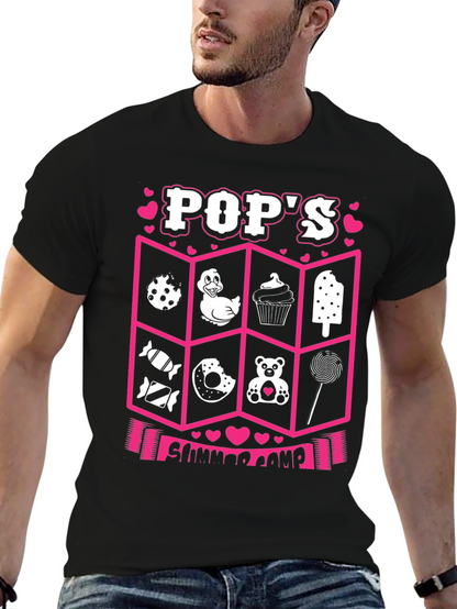 Pops Summer Camp Black T-Shirt