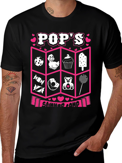 Pops Summer Camp Black T-Shirt