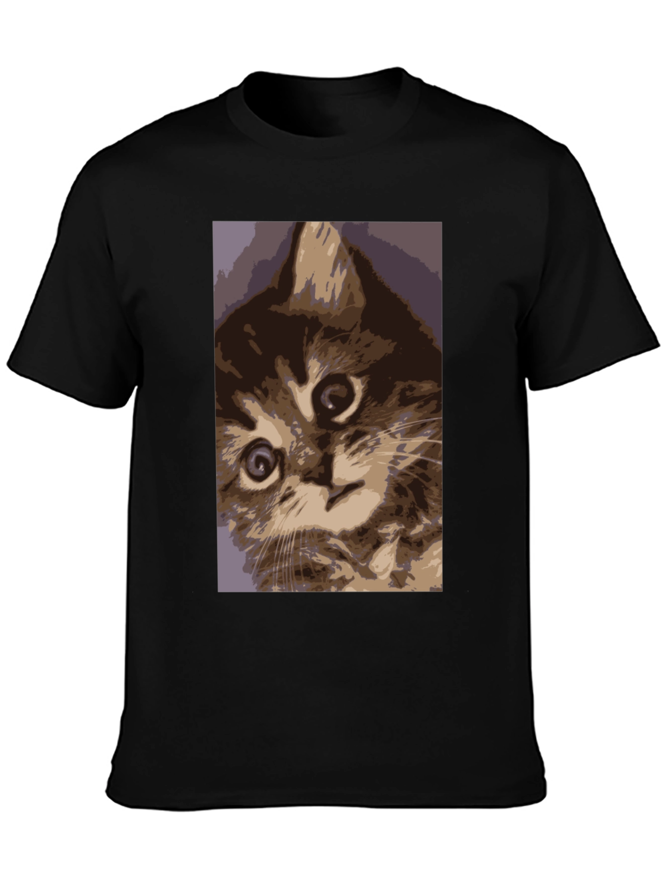 Curious Kitten Graphic Tee - Soft Cotton Comfort