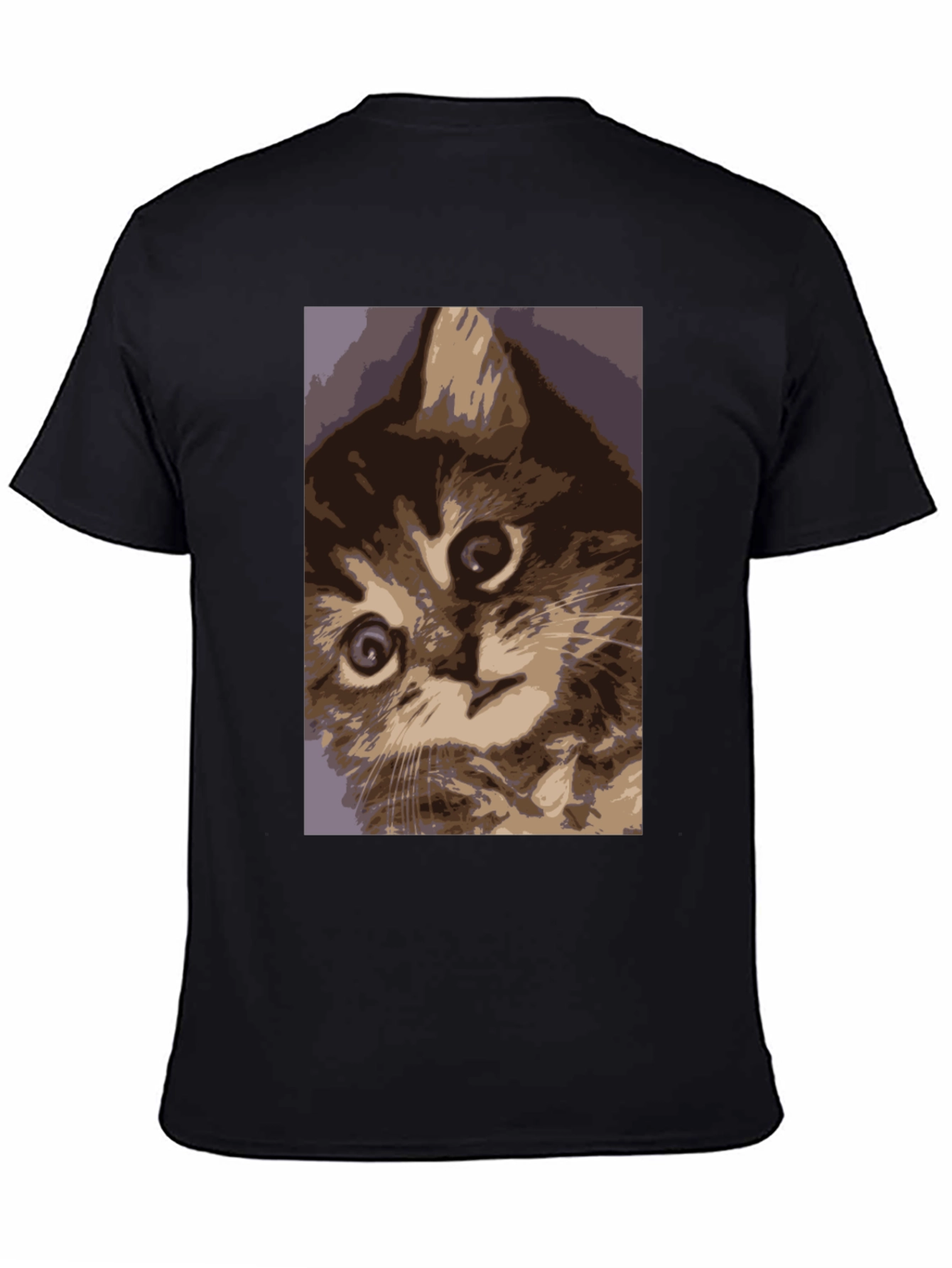 Curious Kitten Graphic Tee - Soft Cotton Comfort