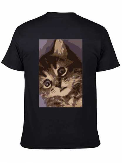 Curious Kitten Graphic Tee - Soft Cotton Comfort