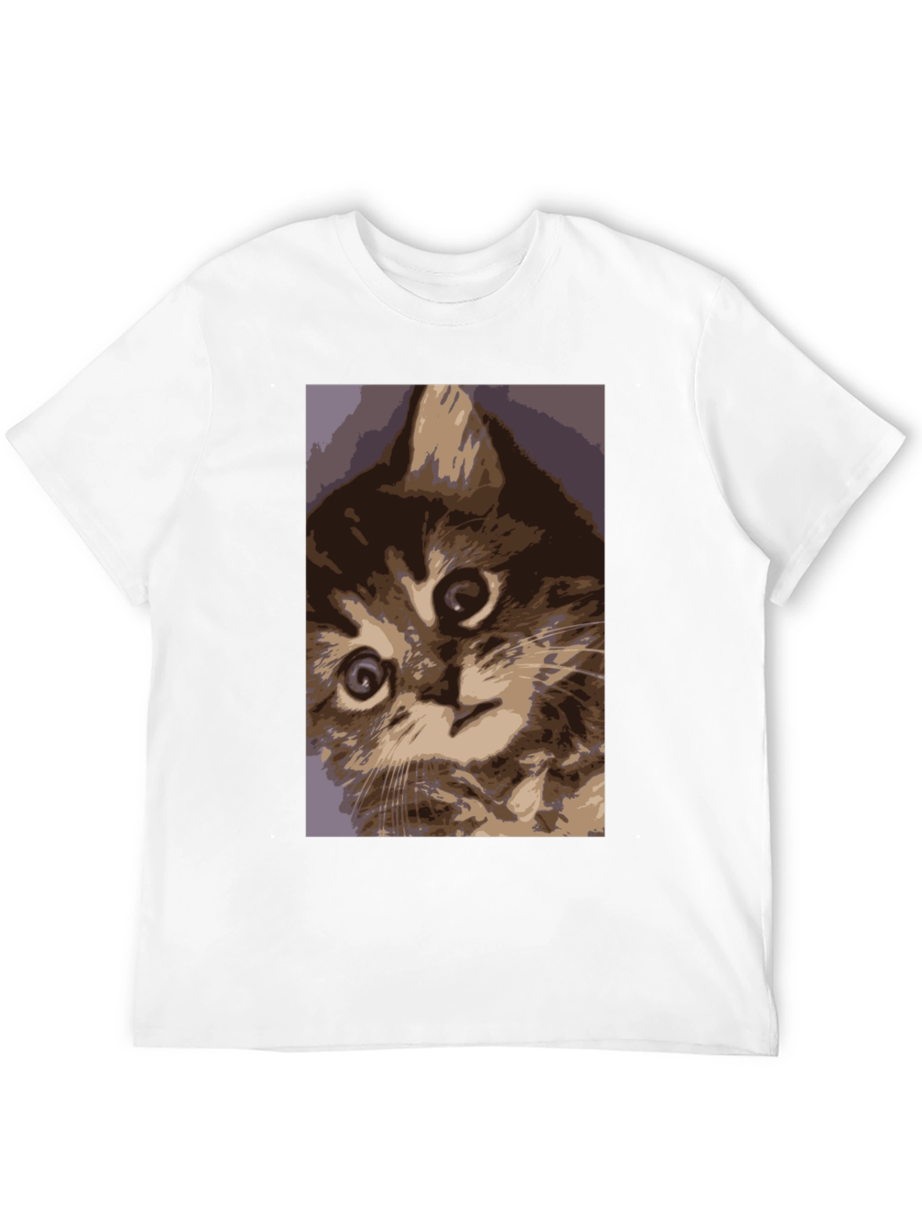 Curious Kitten Graphic Tee - Soft Cotton Comfort