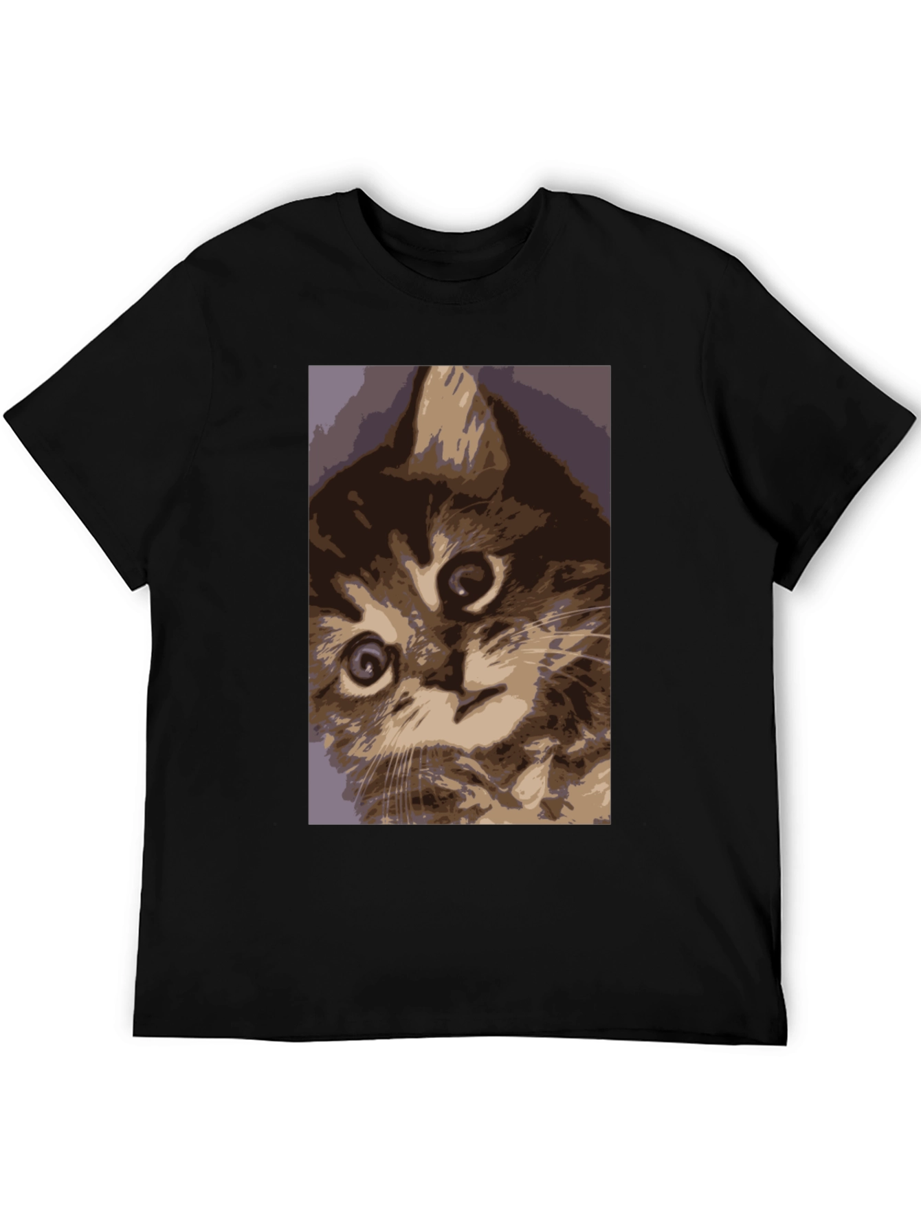 Curious Kitten Graphic Tee - Soft Cotton Comfort