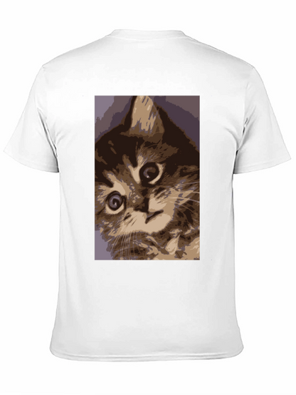 Curious Kitten Graphic Tee - Soft Cotton Comfort