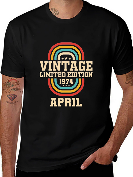 Vintage 1974 April Birthday T-Shirt