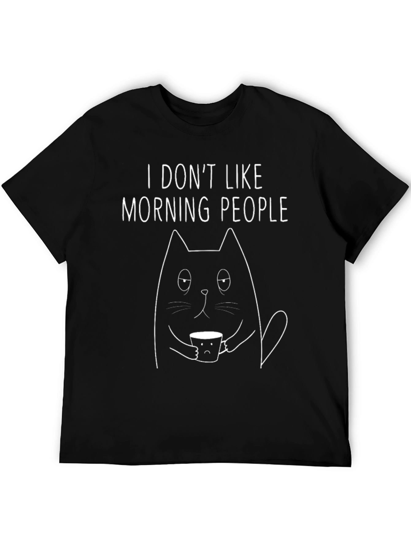 I Dont Like Morning People Cat T-Shirt
