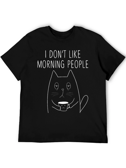I Dont Like Morning People Cat T-Shirt