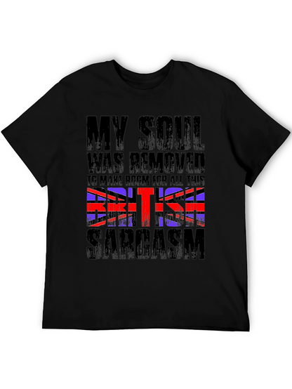 British Sarcasm Graphic Tee - Mens Black T-Shirt