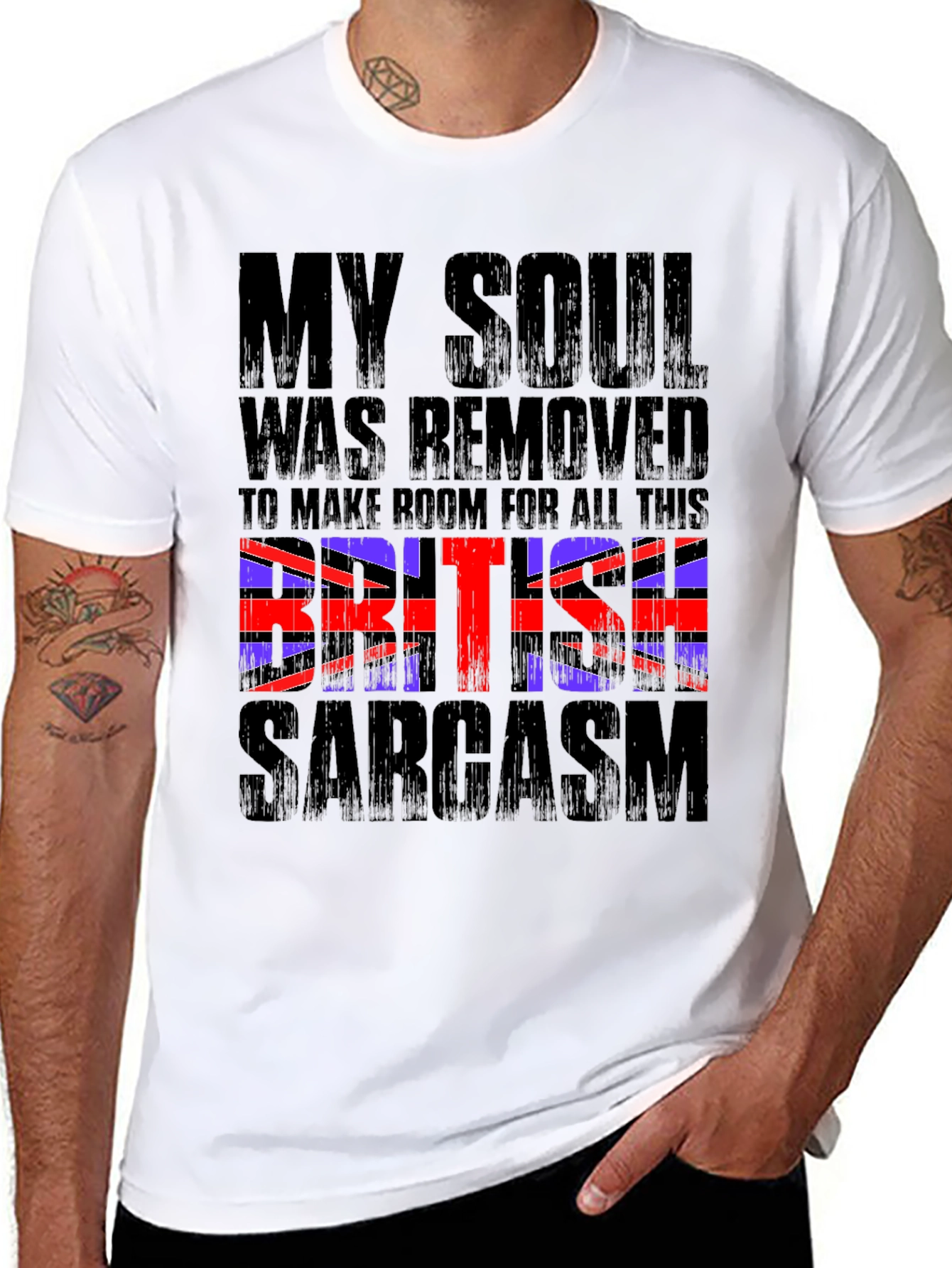 British Sarcasm Graphic Tee - Mens Black T-Shirt