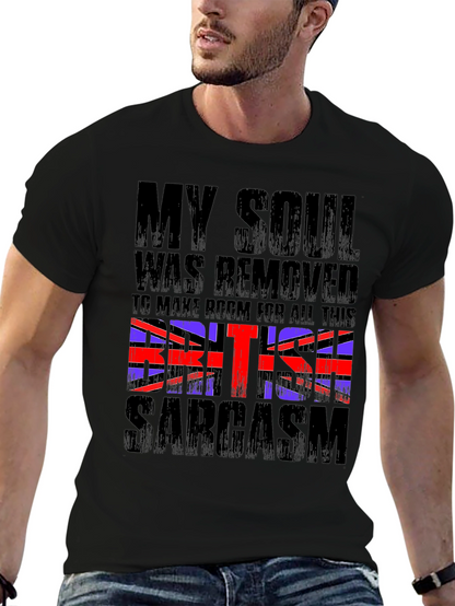 British Sarcasm Graphic Tee - Mens Black T-Shirt