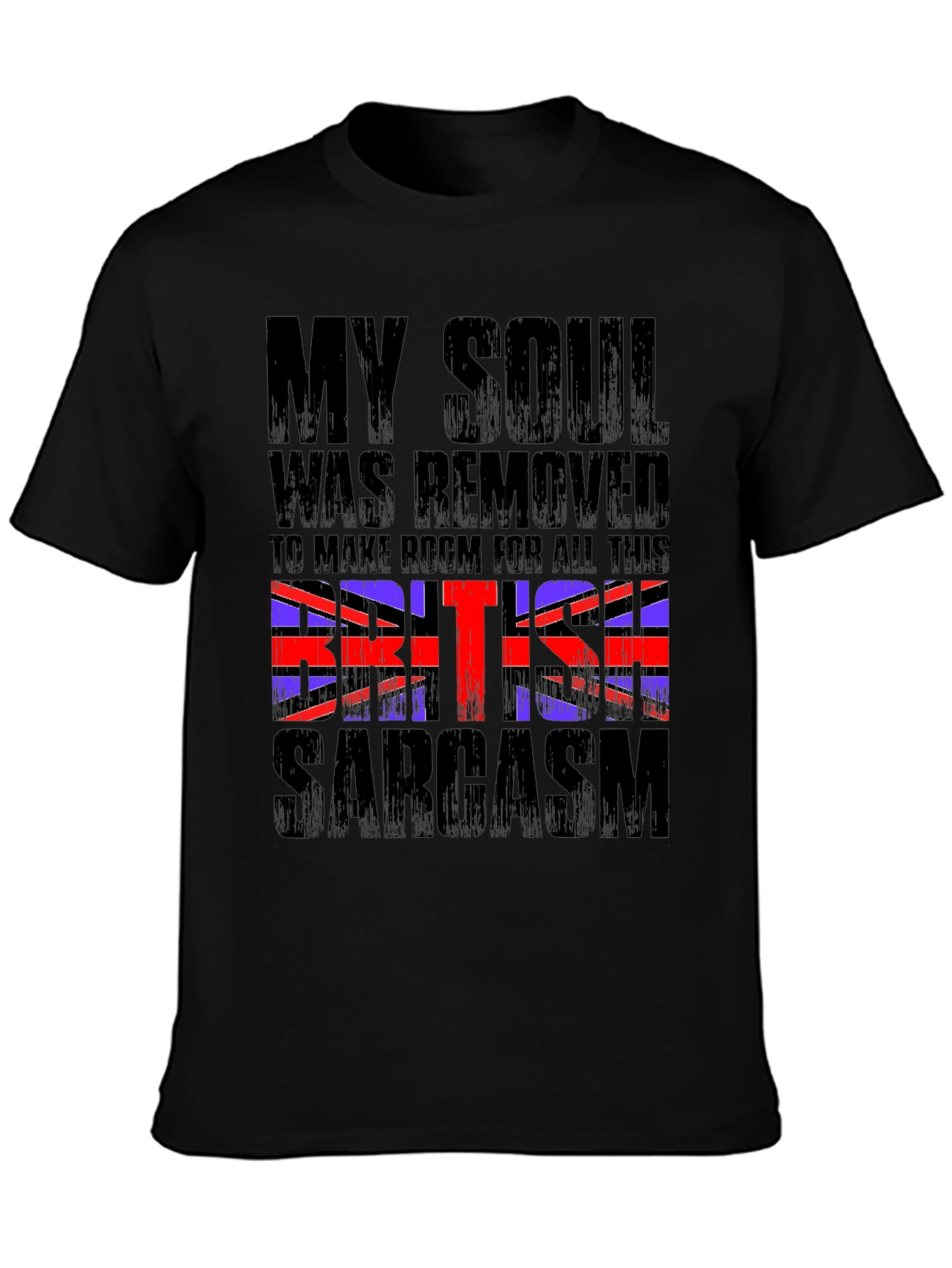 British Sarcasm Graphic Tee - Mens Black T-Shirt