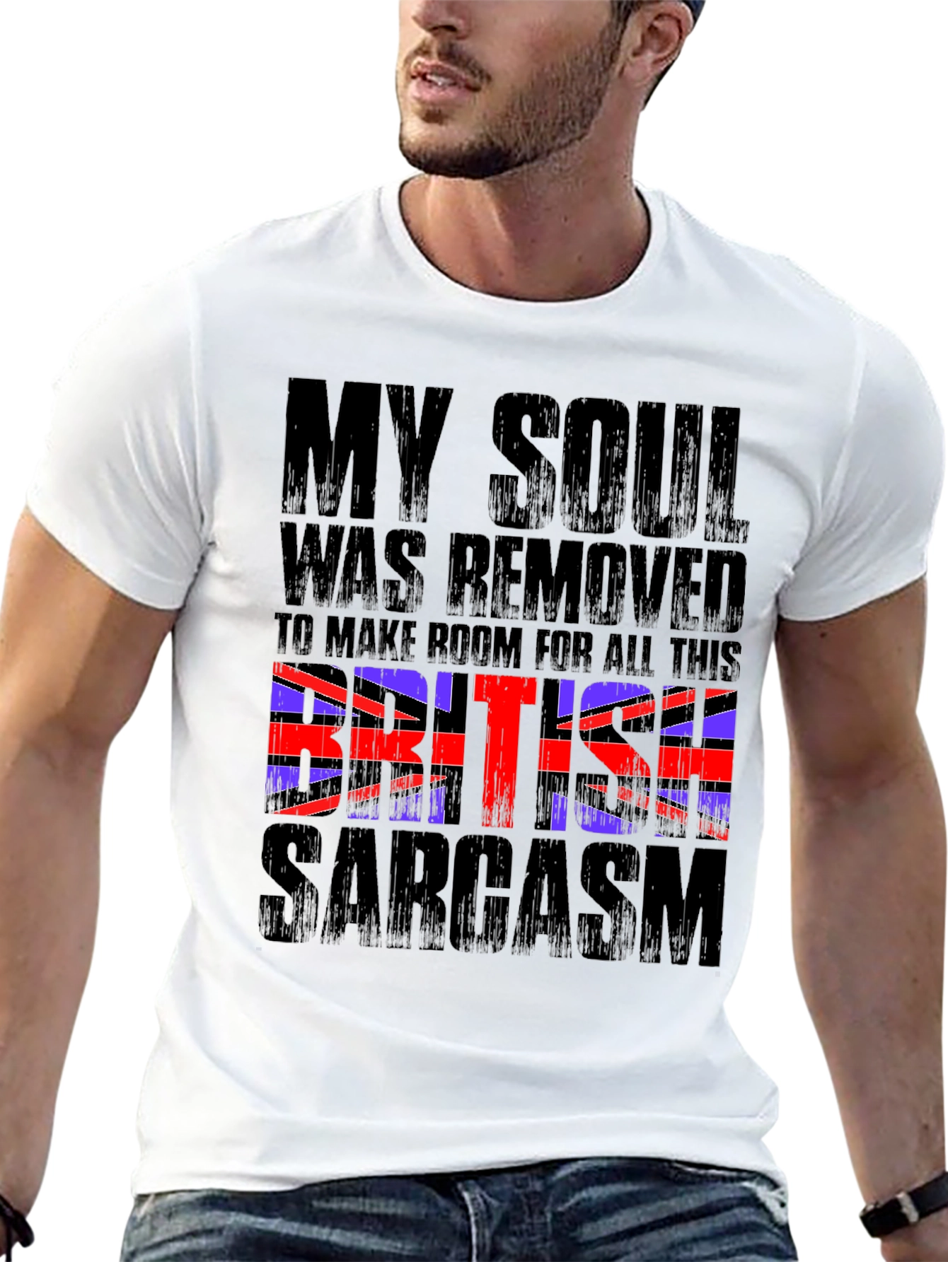 British Sarcasm Graphic Tee - Mens Black T-Shirt
