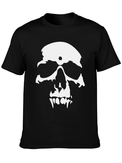 Skull Graphic Print Crew Neck T-Shirt