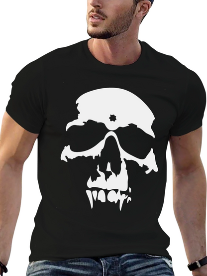 Skull Graphic Print Crew Neck T-Shirt