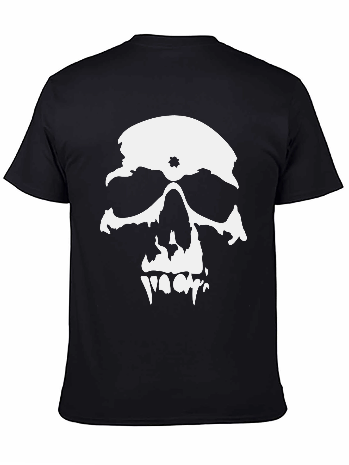 Skull Graphic Print Crew Neck T-Shirt