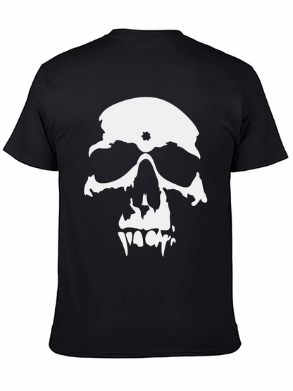 Skull Graphic Print Crew Neck T-Shirt