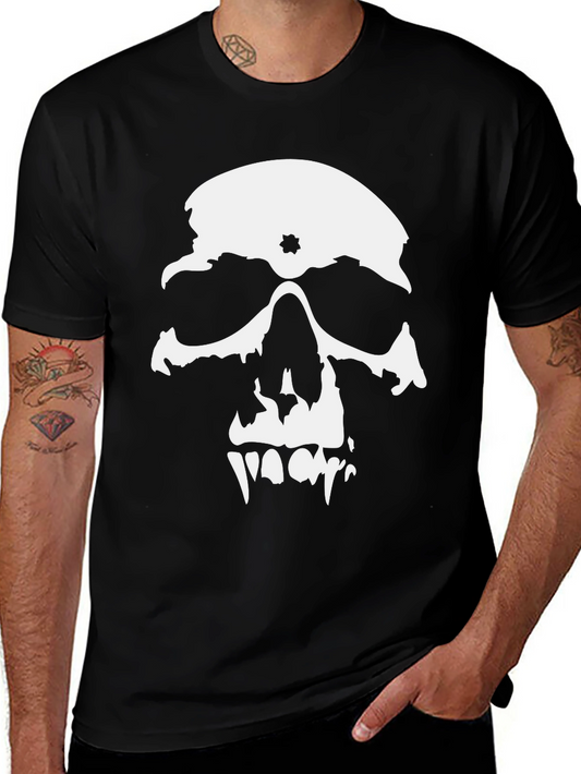 Skull Graphic Print Crew Neck T-Shirt