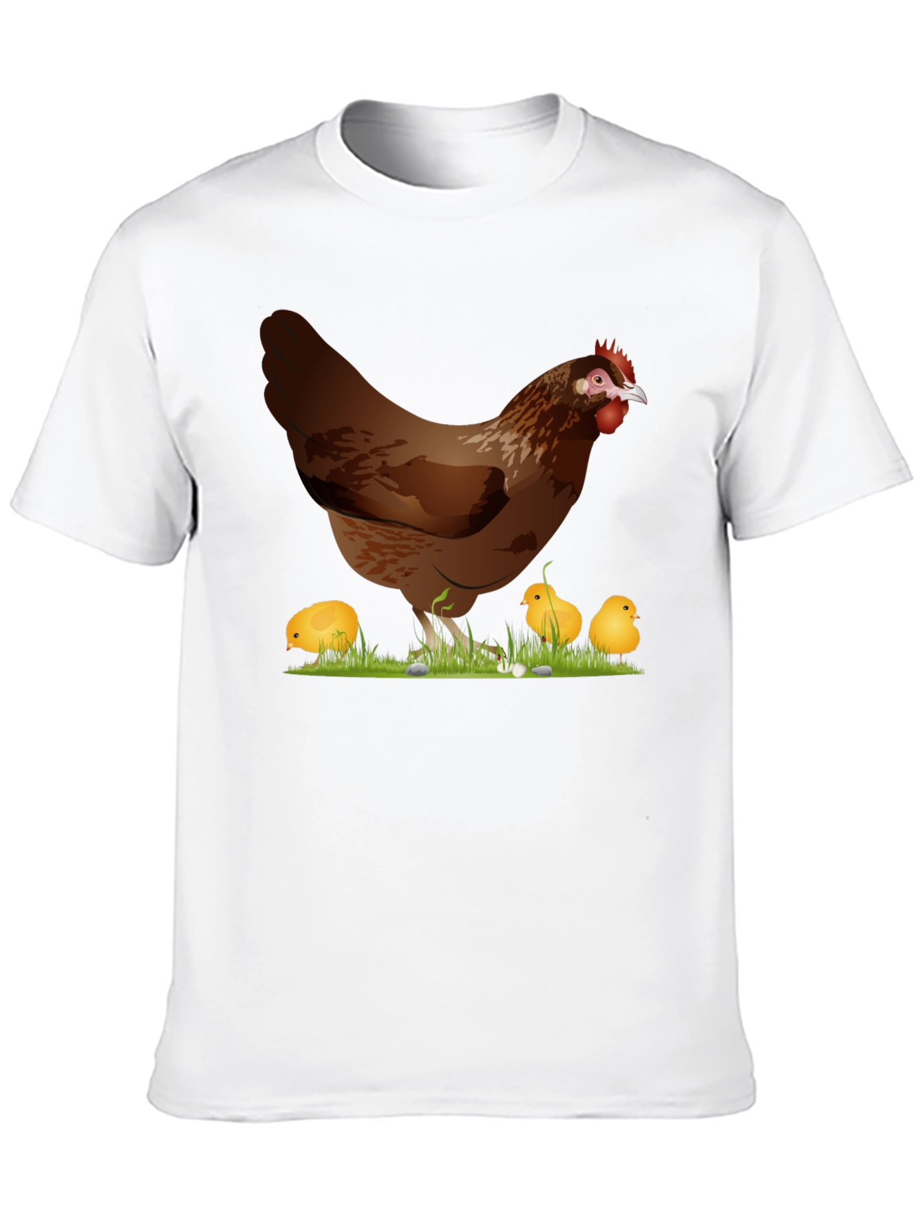 Chicken and Chicks Graphic T-Shirt - Black