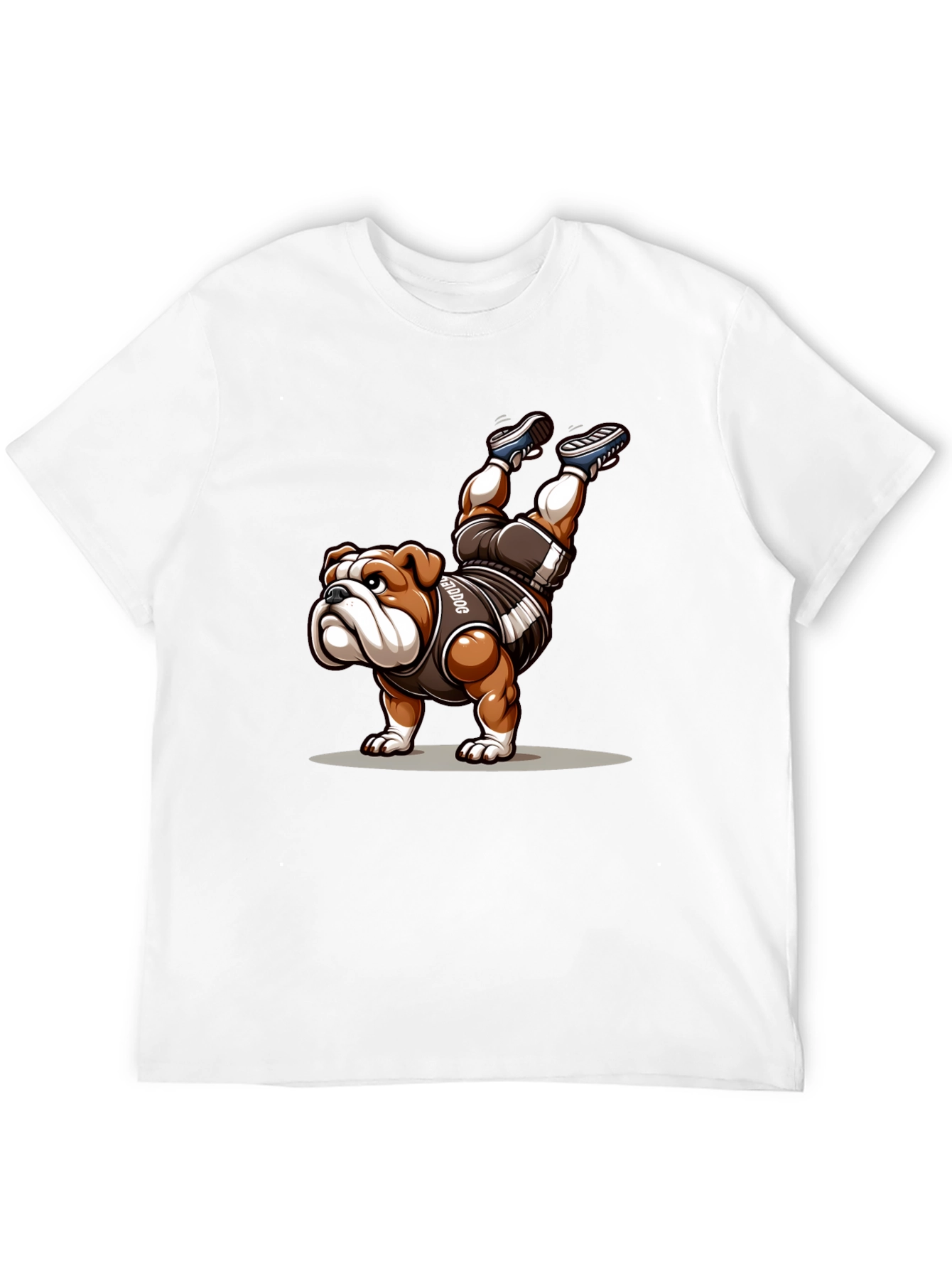 Bulldog Handstand Graphic Tee - Unique Design