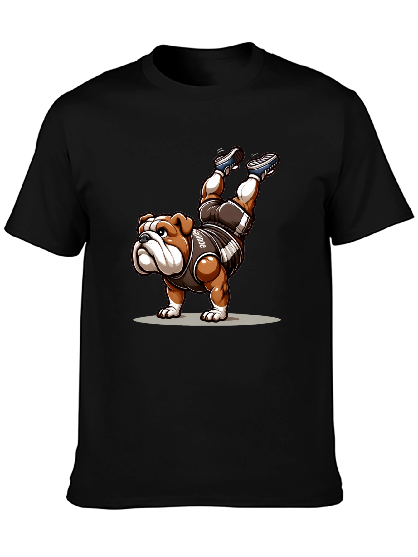 Bulldog Handstand Graphic Tee - Unique Design