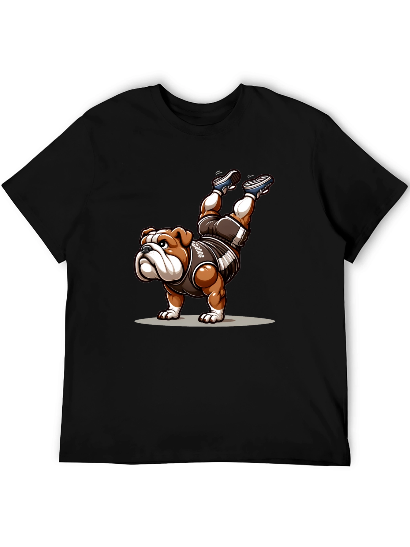 Bulldog Handstand Graphic Tee - Unique Design