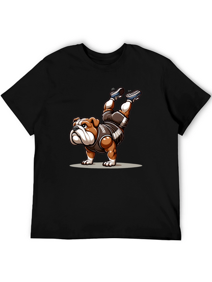 Bulldog Handstand Graphic Tee - Unique Design