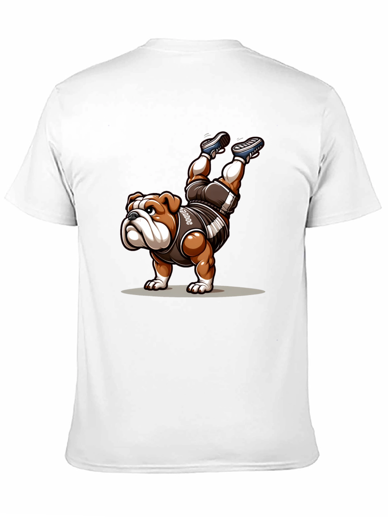 Bulldog Handstand Graphic Tee - Unique Design