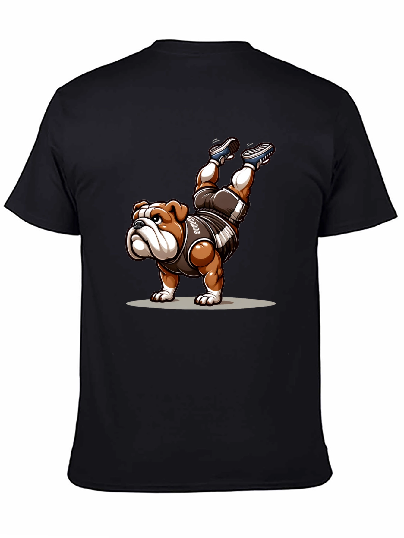 Bulldog Handstand Graphic Tee - Unique Design