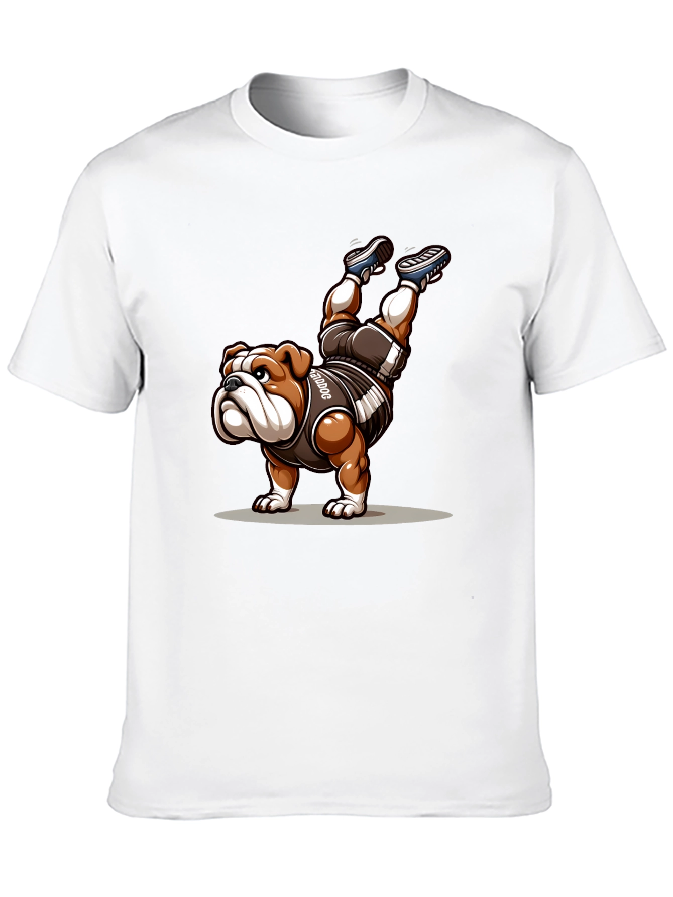 Bulldog Handstand Graphic Tee - Unique Design