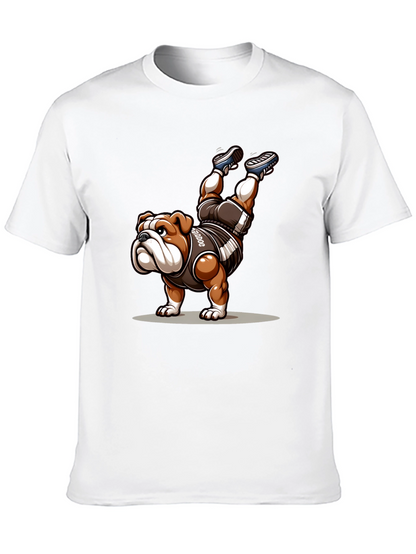 Bulldog Handstand Graphic Tee - Unique Design