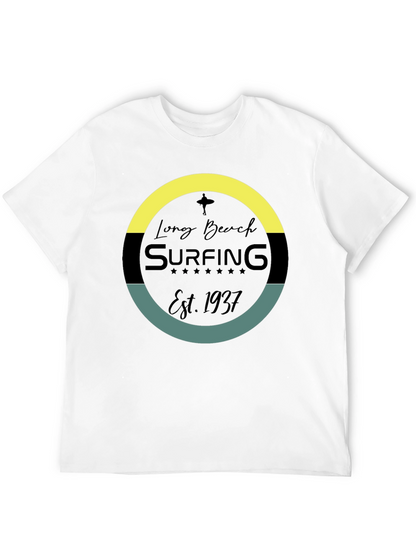 Long Beach Surfing Est. 1937 Black T-Shirt