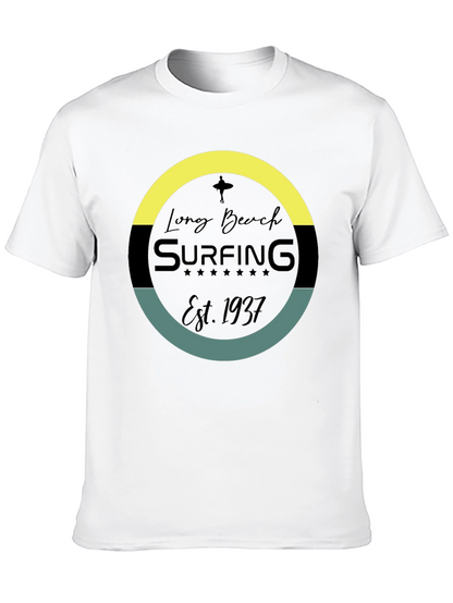 Long Beach Surfing Est. 1937 Black T-Shirt