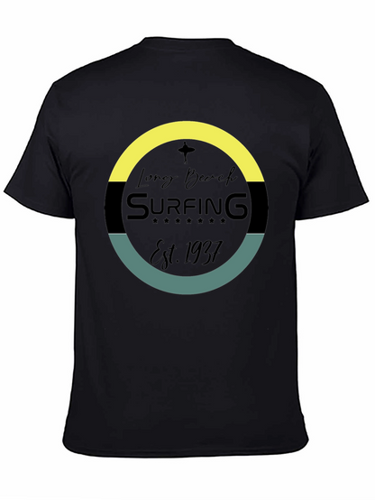 Long Beach Surfing Est. 1937 Black T-Shirt