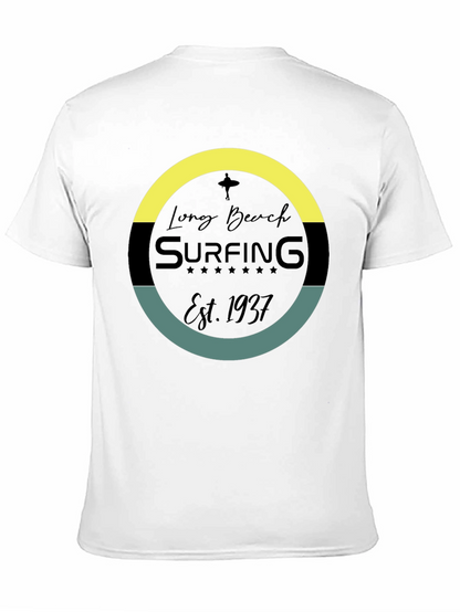Long Beach Surfing Est. 1937 Black T-Shirt