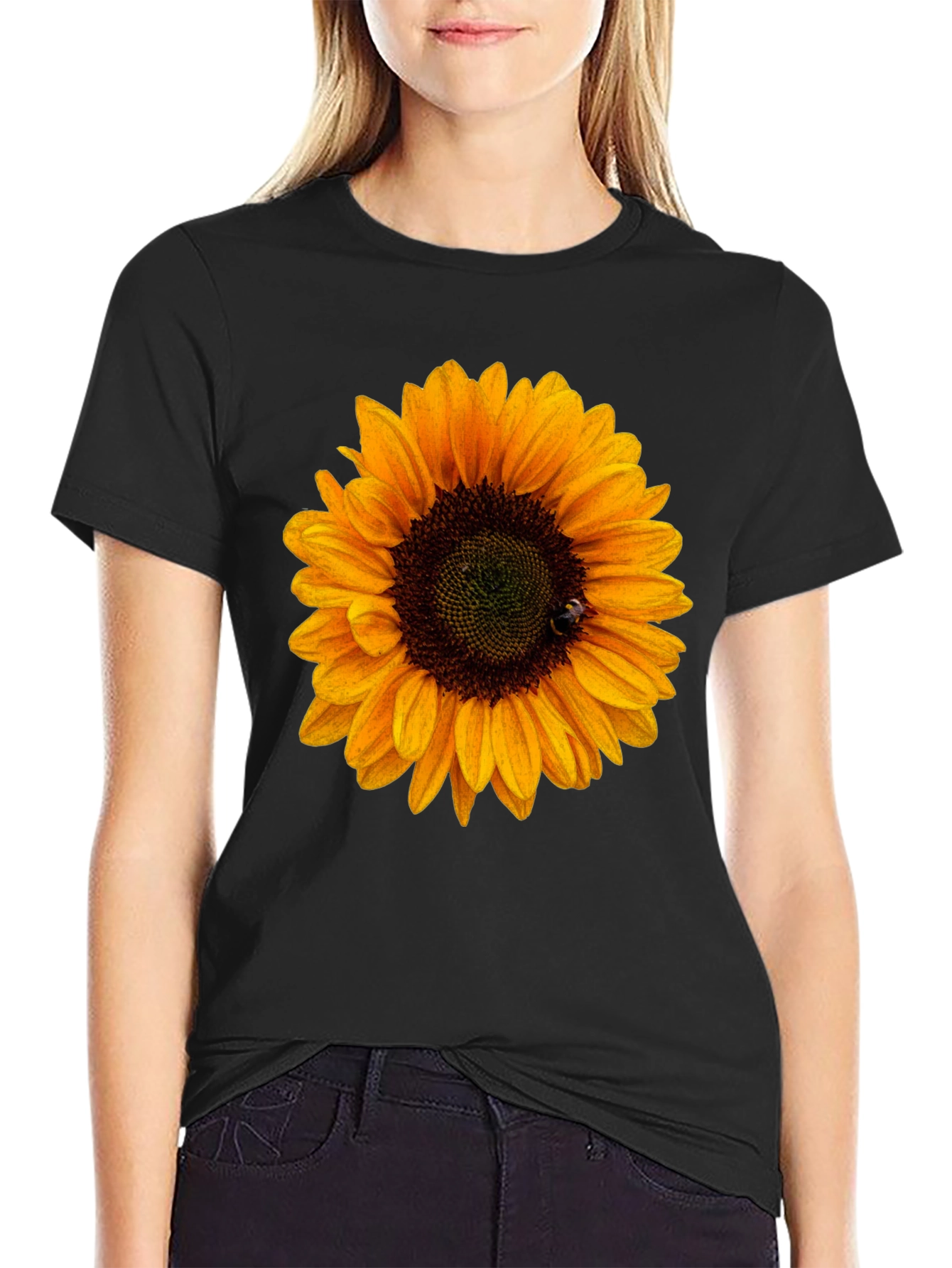 Sunflower Graphic Tee - Black Unisex T-Shirt