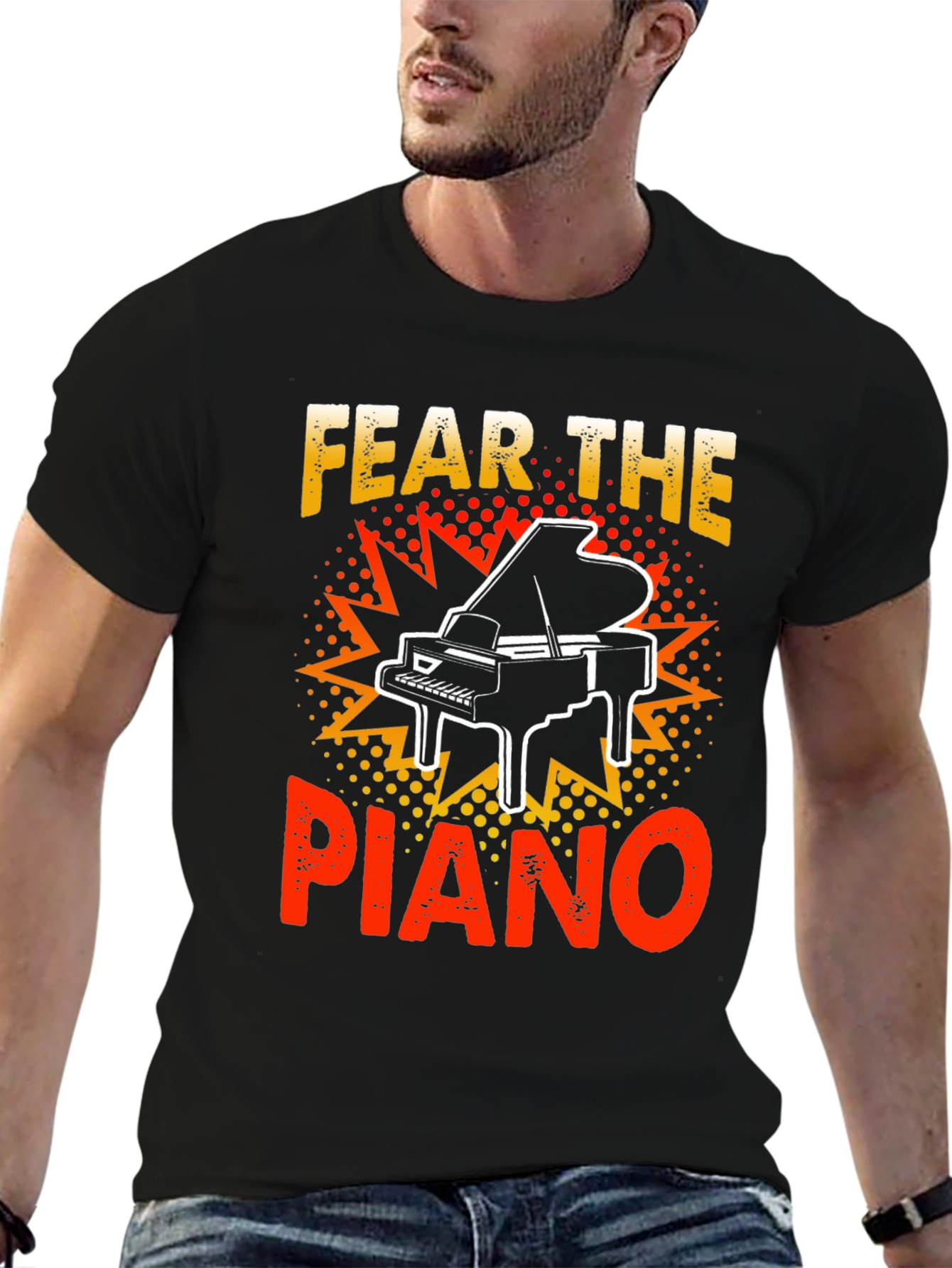 Fear the Piano Graphic T-Shirt