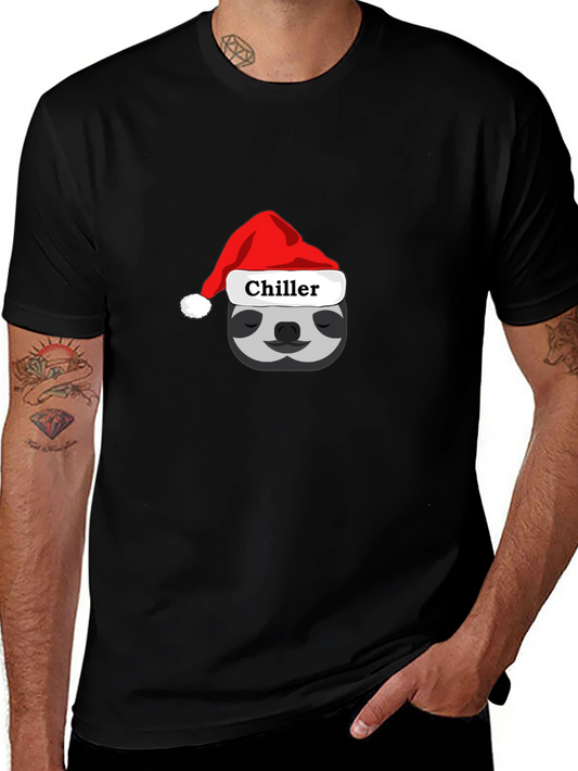 Chiller Sloth Santa Hat T-Shirt