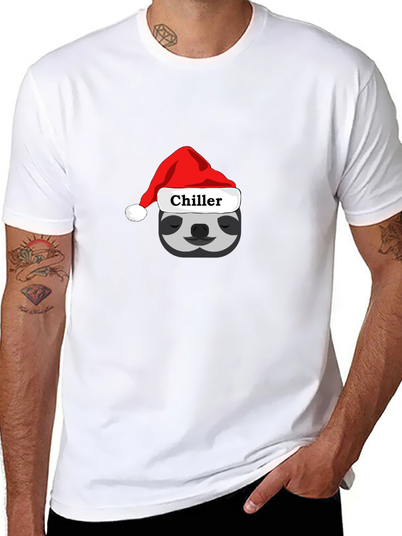 Chiller Sloth Santa Hat T-Shirt